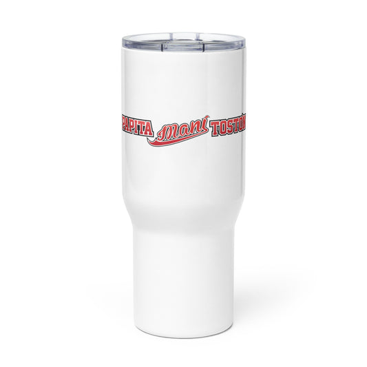 Travel mug with a handle